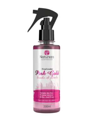 finalizador pink gold spray 200ml – brillo, protección y antifrizz