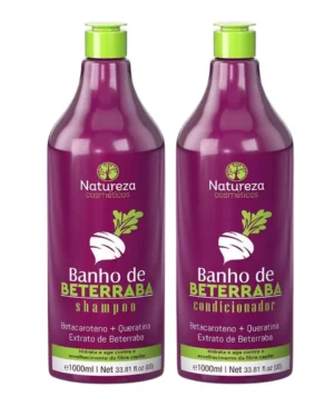 kit beterraba 1l – 2 pasos: shampoo + acondicionador
