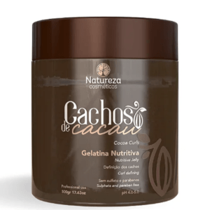 gel rizos de cacao 500g (cocoa curls) natureza cosméticos