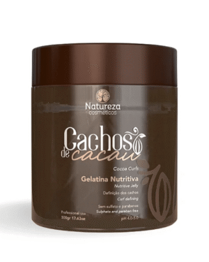 gel rizos de cacao 500g (cocoa curls) natureza cosméticos