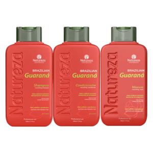 kit home care guaraná 500ml – shampoo + acondicionador + máscara natureza cosméticos