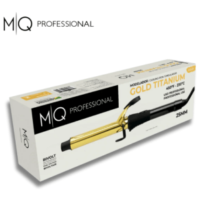 modelador de rizos mq gold titanium con pinza 25mm / 32mm – titanio profesional mq professional