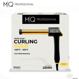 modelador de rizos mq curling gold 25mm / 32mm – titanio profesional con Ángulo 90° mq professional