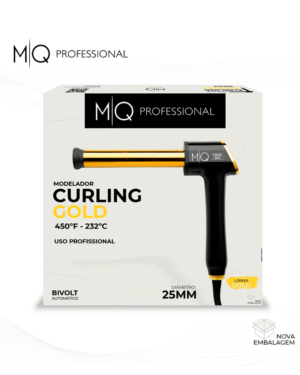 modelador de rizos mq curling gold 25mm / 32mm – titanio profesional con Ángulo 90° mq professional